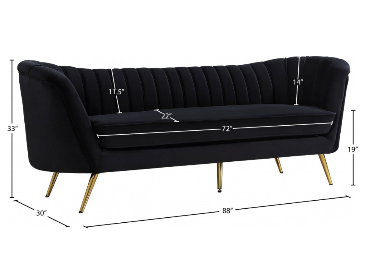 Shellac Black Sofa