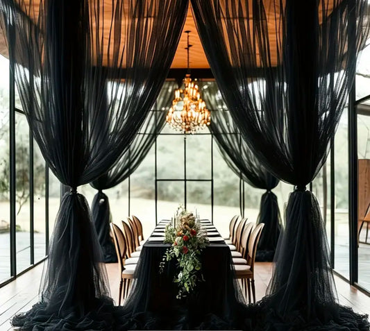 Square Drape Design Black