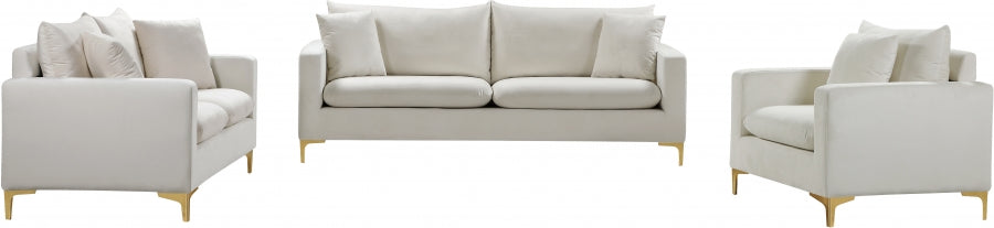 Lipton Cream Gold Leg Sofa