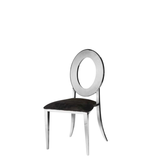 Valia Silver Dining Chair Black