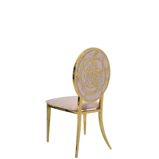 Vonna Rosette Blush Dining Chair