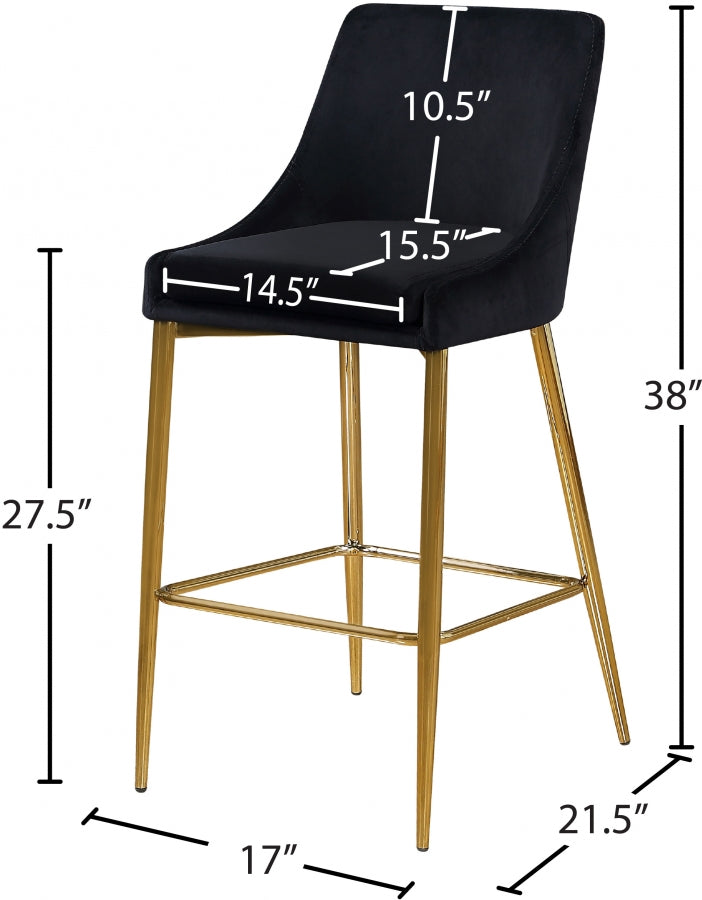 Milan Black Barstool
