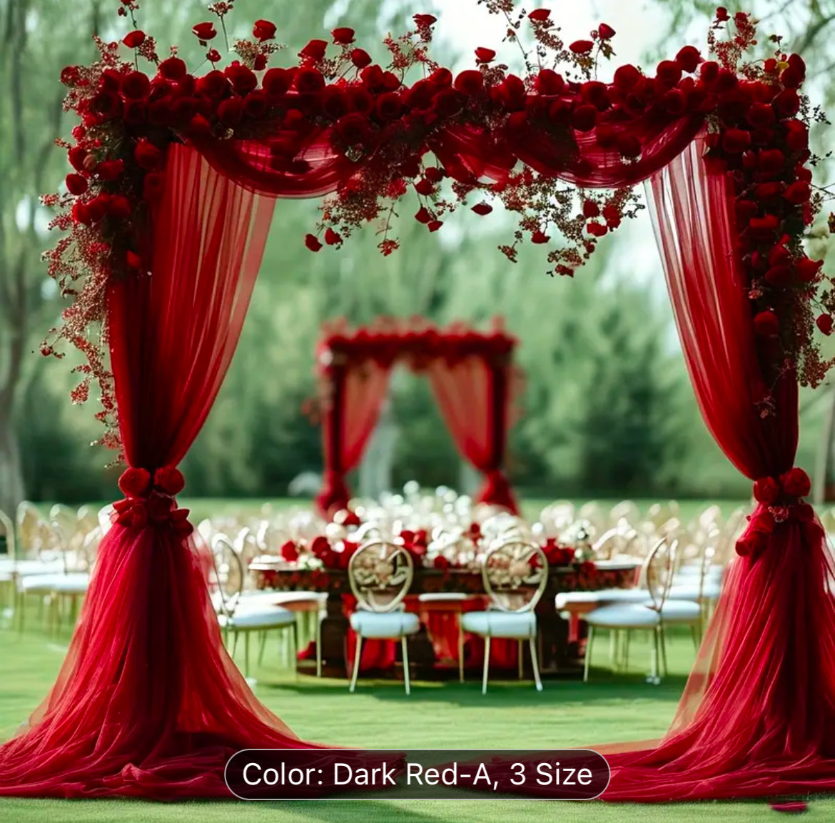 10ft Red Drape Design