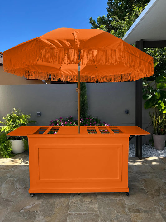 Umbrella and Cart Orange