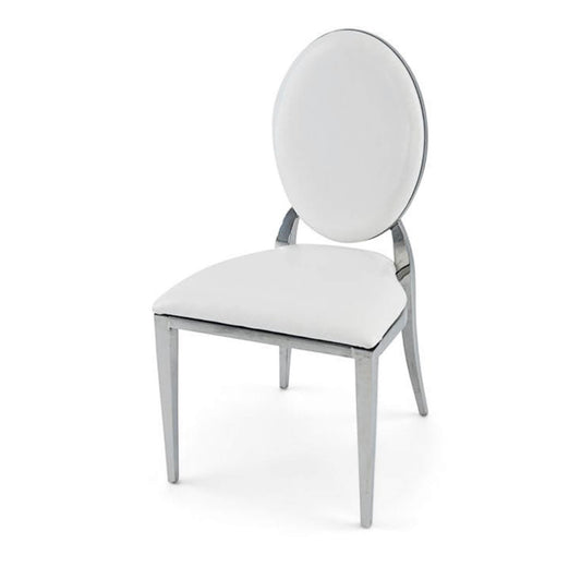 Venna Dining Chairs Silver/ White