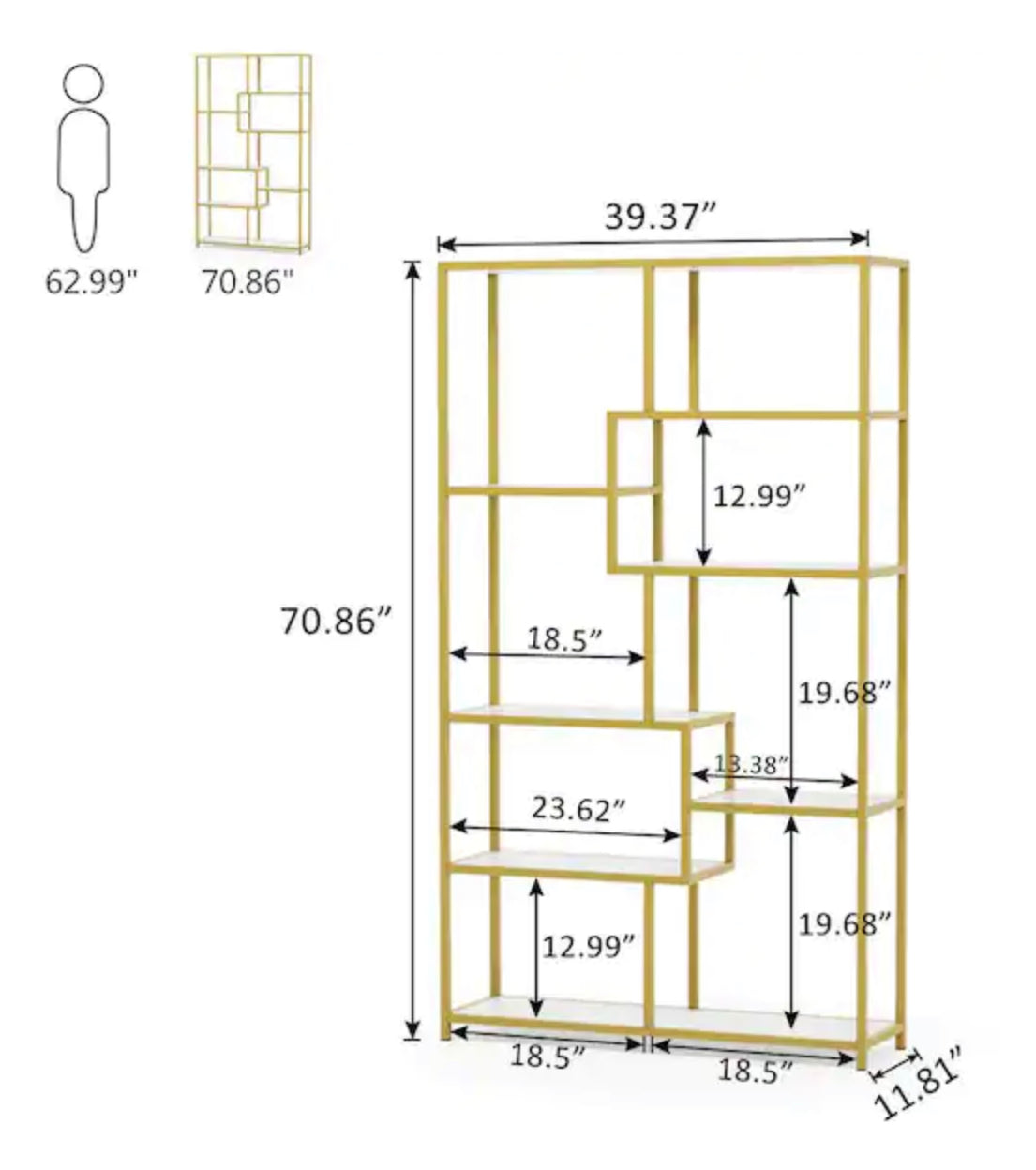 Binna Gold Shelve