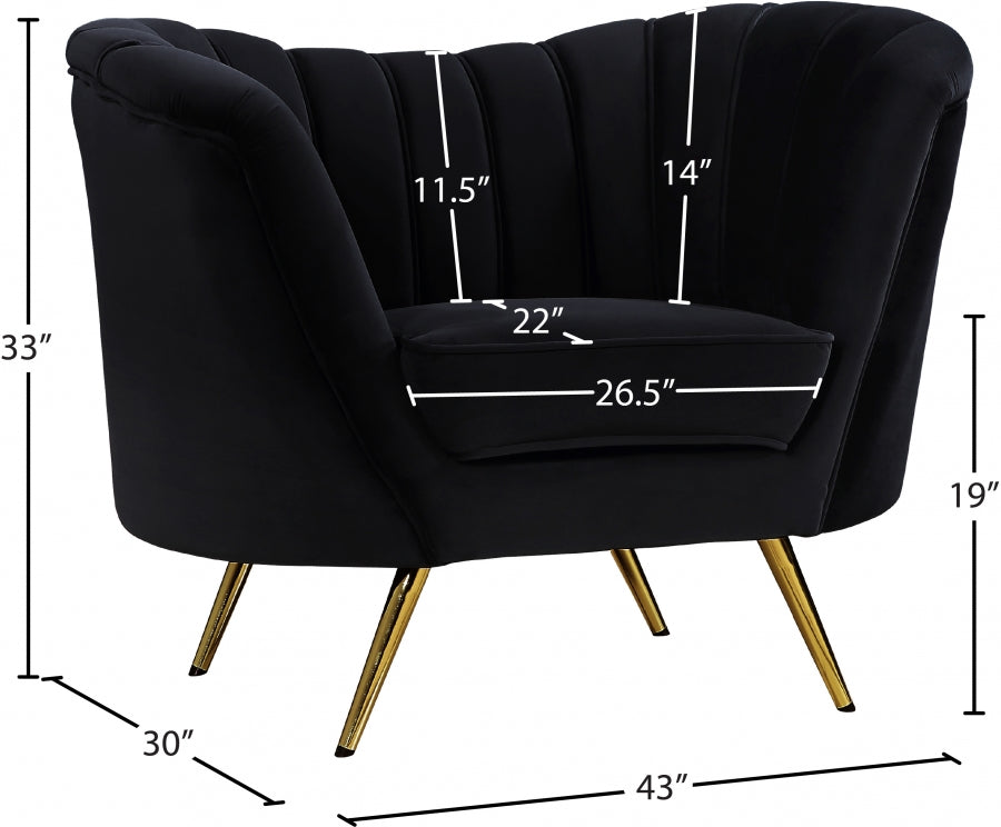 Shellac Black Accent Chair