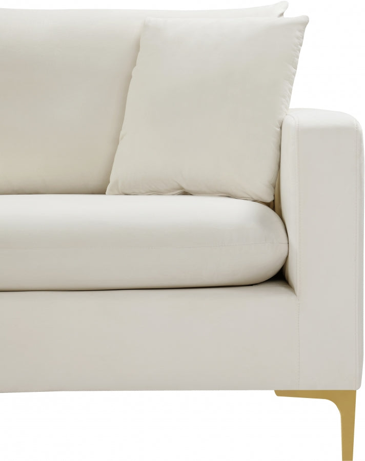 Lipton Cream Gold Leg Sofa