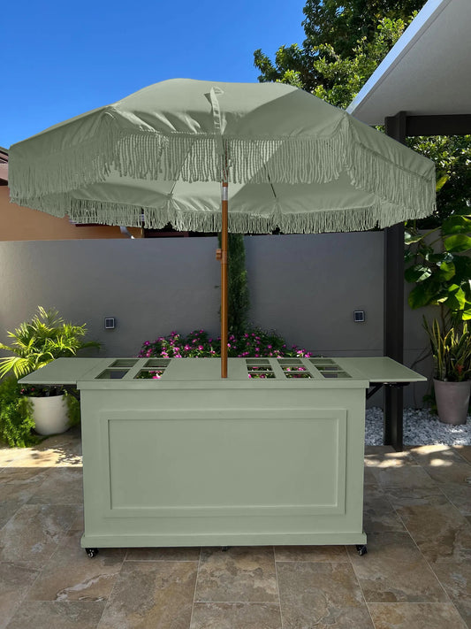 Umbrella and Cart Olive