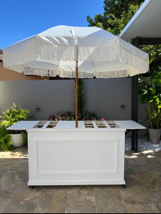 Umbrella and Cart White