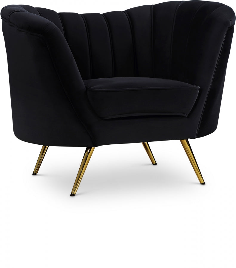 Shellac Black Accent Chair