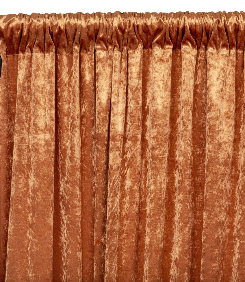 Velvet Burnt Orange Draping
