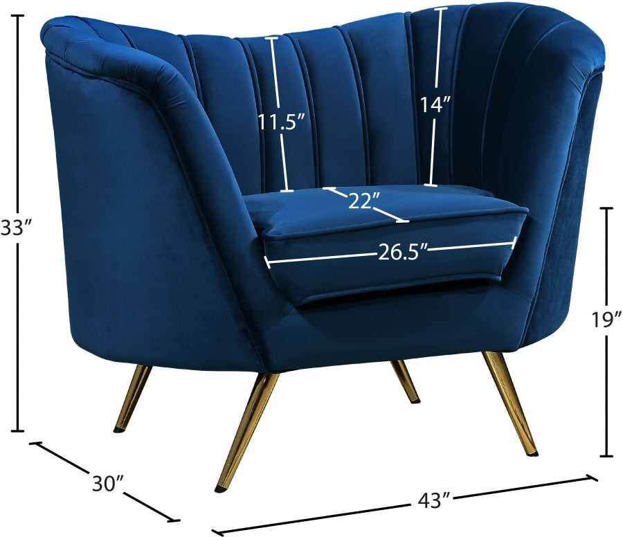 Shellac Blue Accent Chair