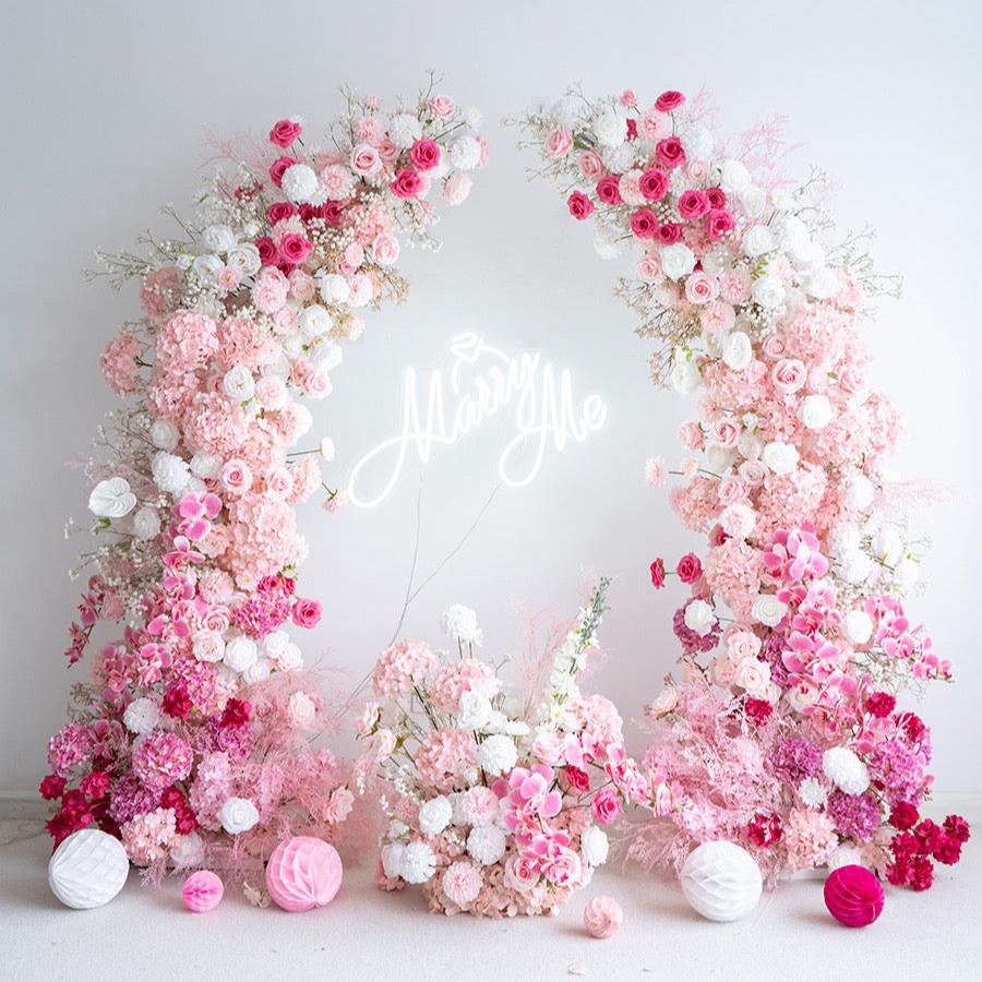Pink Floral Oxen Arch