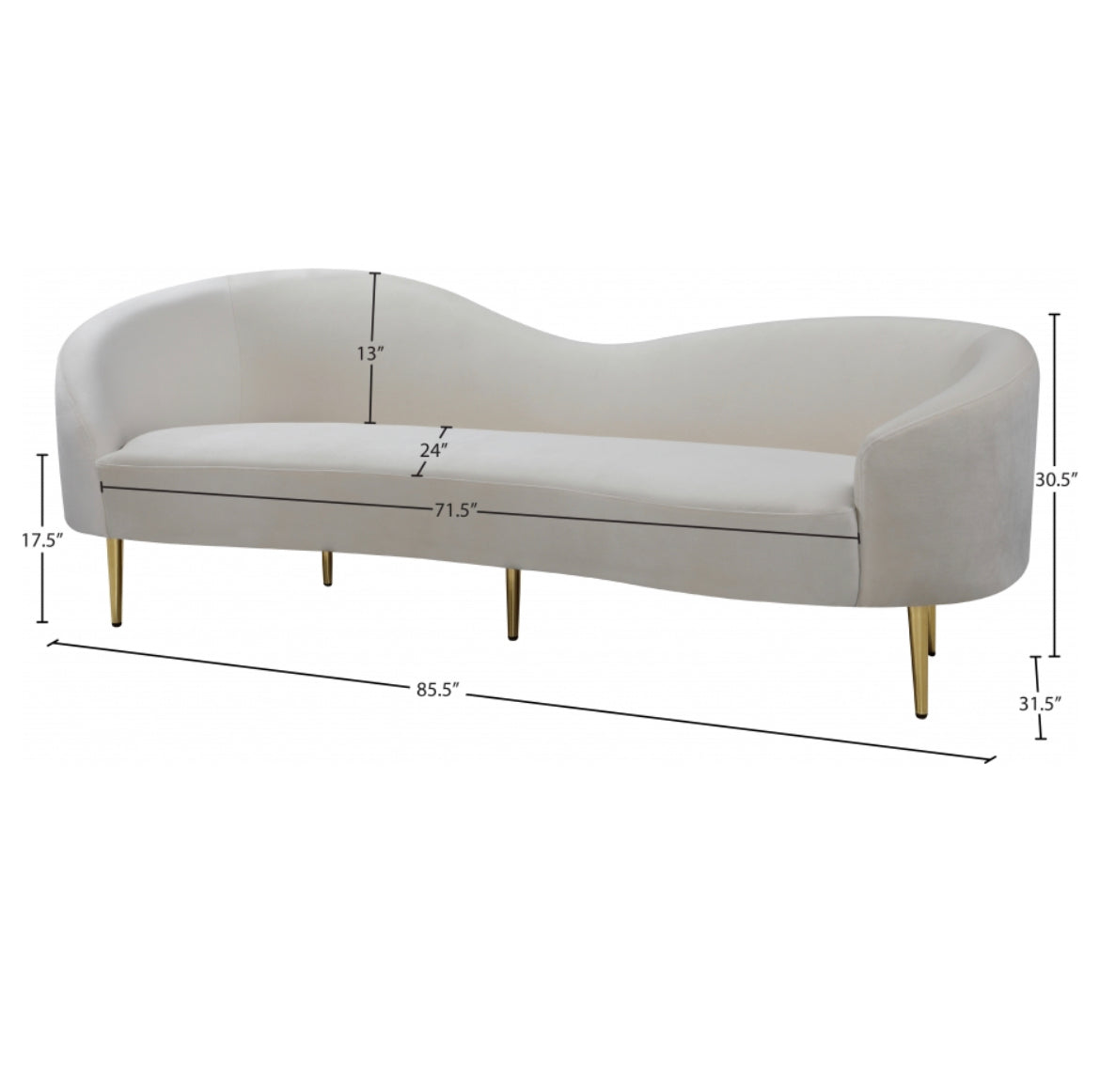 Valentino White Sofa