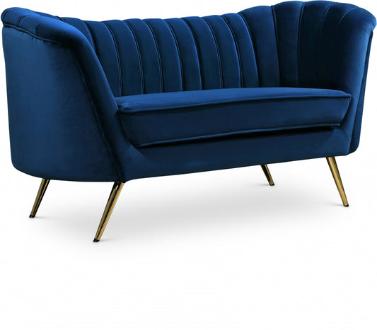 Shellac Blue Loveseat